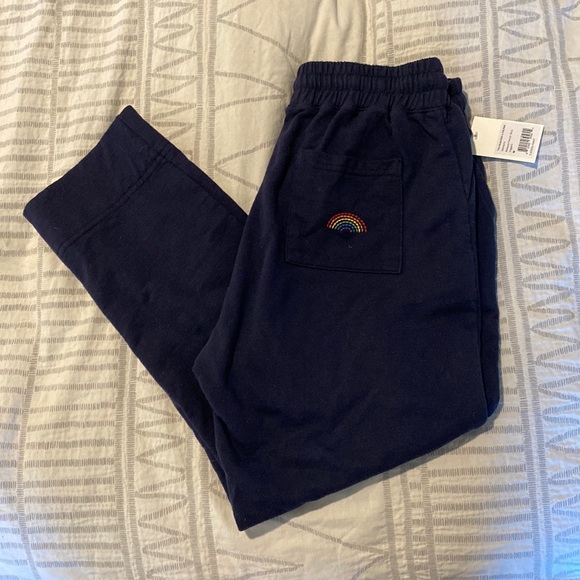 NWT Calpak x The Home Edit Relaxed French Terry Joggers Sweatpants Navy Blue M - Picture 3 of 7